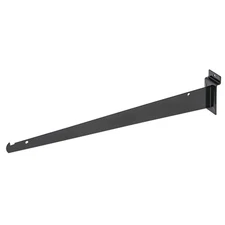 Black Steel Slatwall Shelf Bracket - 16"L