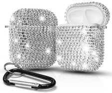 Crystal Diamond Rhinestone Bling Hard Case Cover for Apple Airpods