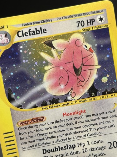 CLEFABLE Pokemon Card - WOTC - Expedition Base Set - 7/165 - HOLO - NM (A) - Picture 5 of 11