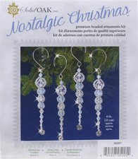 Nostalgic Christmas Beaded Crystal Ornament Kit Shimmer Icicles Makes 4