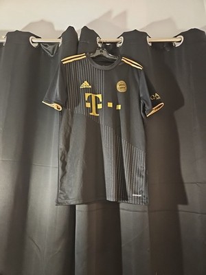 Bayern Munich Soccer Jersey Men Medium Football Adidas FC Away 2021 2022 Black