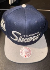 Philadelphia 76ers Mitchell & Ness Navy Spirit Snapback Cap Hat