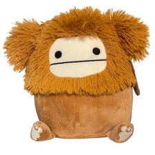 Squishmallows Benny Bigfoot 10" RARE Brown Fluffy Hair Stuffed Animal Toy Paws