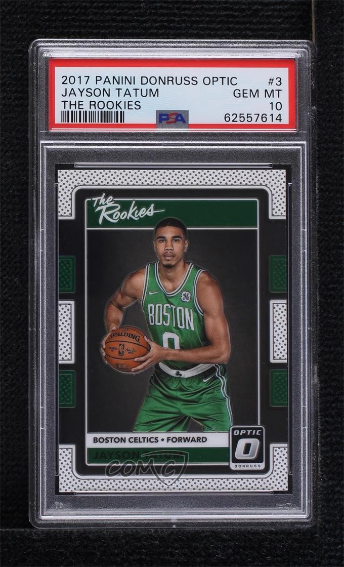 2017-18 Panini Donruss Optic The Rookies Jayson Tatum #3 PSA 10 GEM MT RC 1j4v
