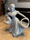 Vintage Royal Haeger Pearl Gypsy Woman Double Basket Planter