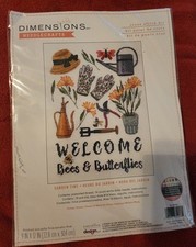 Dimensions Counted Cross Stitch Kit 9"X12"-Garden Time 14 Count Spring Welcome