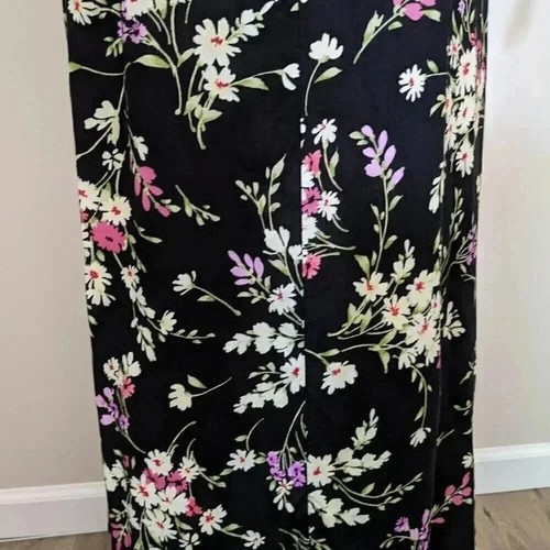 California Concepts Vintage Floral Sleeveless Dress Size 10 Rayon Boat Neck - Picture 10 of 11