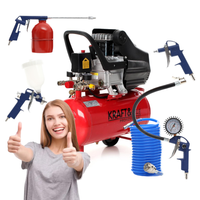 24L Druckluft Kompressor 8Bar Kompressor Set 8Tlg Luftkompressor KD400