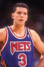Drazen Petrovic New Jersey Nets basketball game v the Washington B- Old Photo