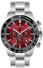 LORENZ Cronografo Professional 26175FF Orologio Uomo Rosso Sub100 m