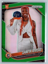 2025 Panini Prizm WNBA #150 Saniya Rivers Green Prizms
