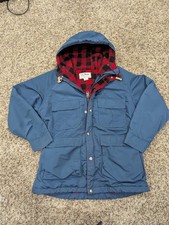 LL Bean Baxter State Parka Will Buffalo Plaid Lined Med USA Made