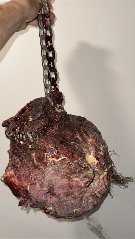 Halloween Horror Hand-Made Bloody Severed Head Hanging Haunted House Decoration