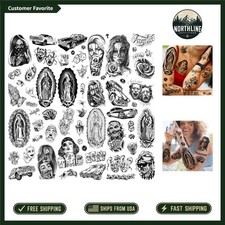 6 Sheet Chicano Gangster Temporary Tattoos - Fun Designs for Festivals Events