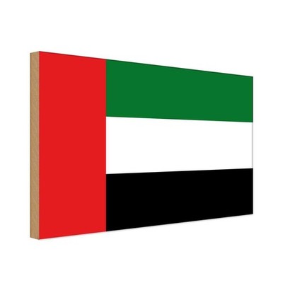 Holzschild 20x30 cm Vereinigten Arabischen Emirate Flagge Fahne Wappen Deko Gesc