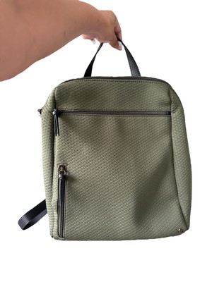 Elliott Lucca by The Sak Olvera Backpack Women Green Neoprene Laptop Utility Bag