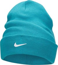 Nike Kids Metal Swoosh Logo Peak Beanie Hat FB6492 367