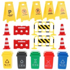 1Set Traffic Signs and Cones Educational Toy for Boy Girl Pretend Play