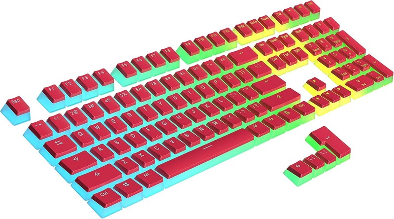 Ranked Pudding PBT Keycaps | 112 Double Shot Translucent ANSI US & ISO Layout |