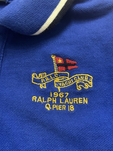 Ralph Lauren Polo Shirt Youth Boys Size 5 Blue White Short Sleeve Big Crest - Picture 4 of 5