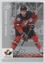 2017 Upper Deck Team Canada Juniors High Gloss 23/25 Michael McLeod #5 a3q