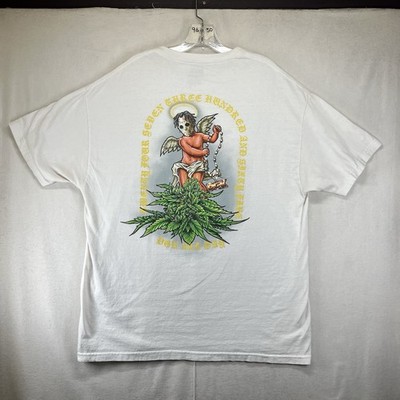 DGK T-Shirt Mens XL Jason Bushwick Bill Friday the 13th Angel Wings Weed Bud