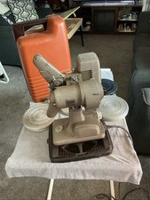 Revere Model P-90 8mm Projector W/Case/Cord/ 4 Films  Take Up Reel- Works