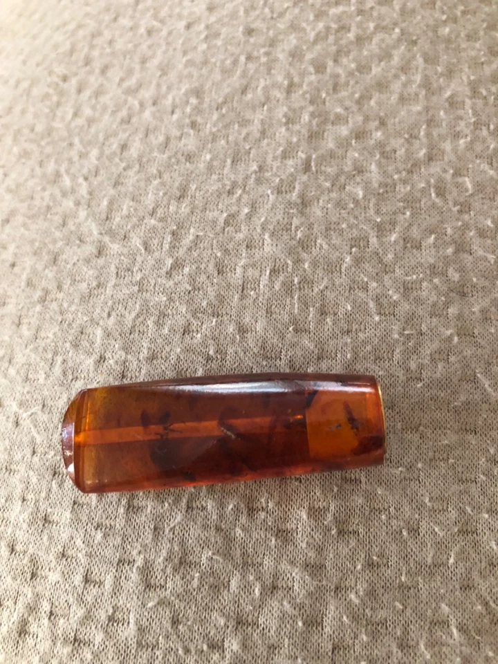 Vintage Gold plated rim Amber Cigarette Holder 2" long - Image 4 of 4