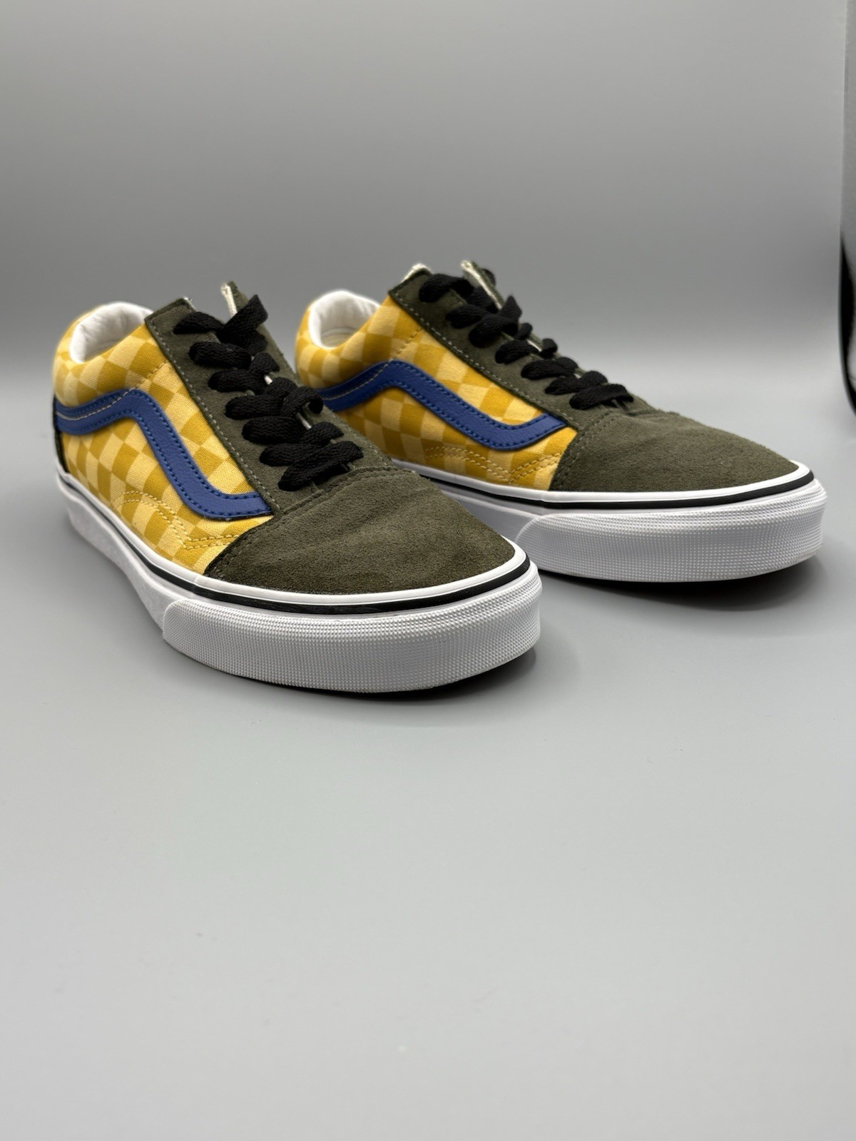 Rare Vans Old Skool Mismatch Patchwork Plaid Snea… - image 7