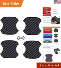 Eco-Friendly 3D Carbon Fiber Car Door Handle Stickers - Durable & Protective