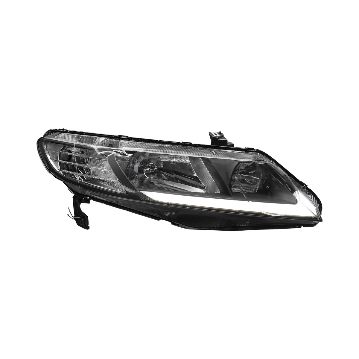 Fit 2006-2011 Honda Civic 2 Door Coupe Diamond Headlights