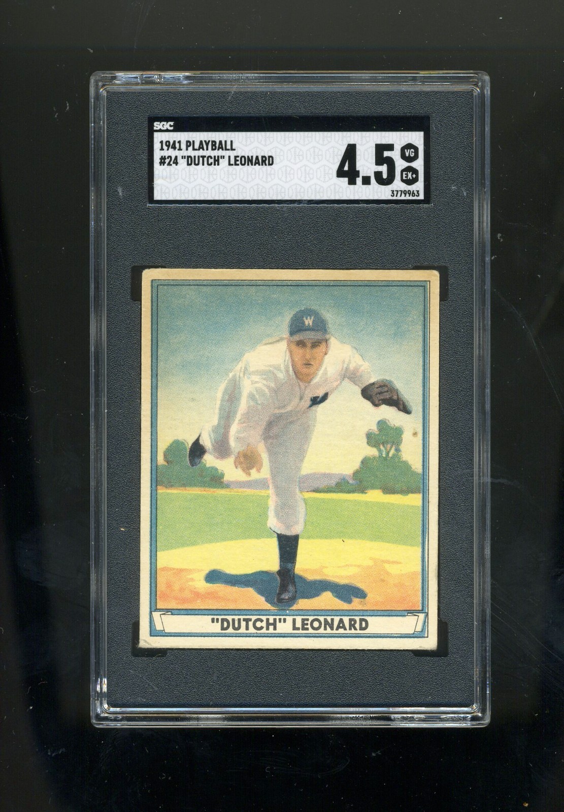 Vintage 1941 Play Ball Baseball #24 Dutch Leonard  SGC 4.5 Washington Senators