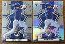 SEIYA SUZUKI 2022 MOSAIC BASE RC & SILVER PRIZM RC 269 CUBS!