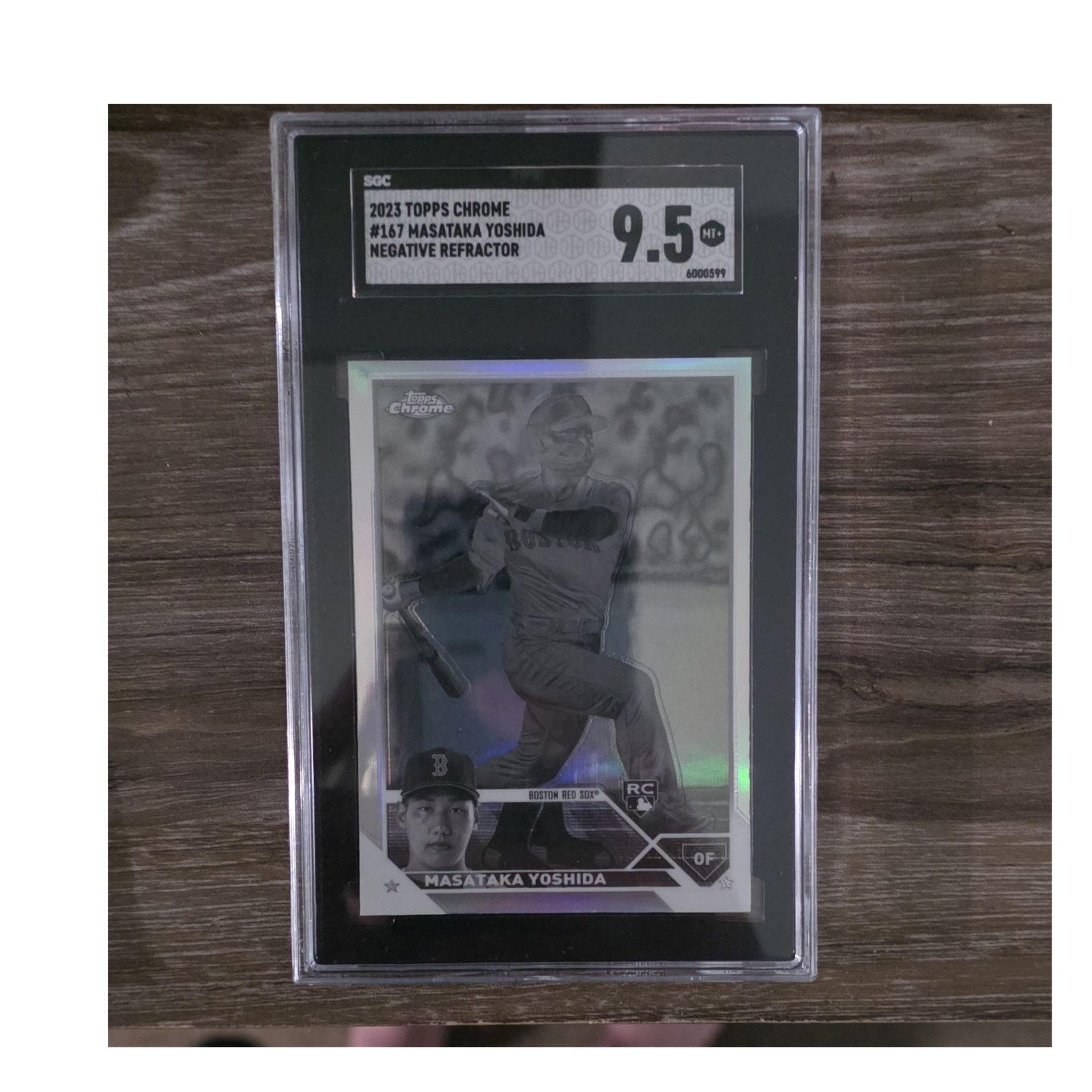 Topps 2023 Chrome Masataka Yoshida #167 Negative Refractor Rookie SGC 9.5