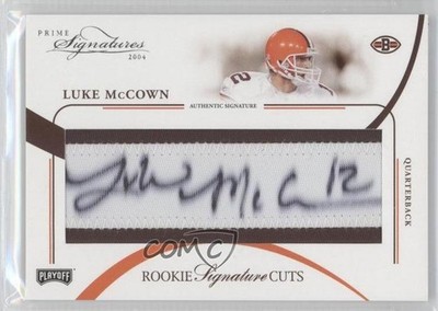 2004 Prime Signatures Signature Cuts 33/99 Luke McCown #133 Rookie Auto RC 0f3