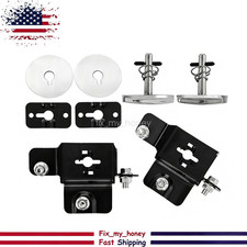 Fit 1969-1972 Oldsmobile Cutlass 442 Chrome Hood Pin Lock Retainer Bracket Set