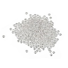 2000Pcs 2.5mm Round Crimp Beads Jewelry Making Crimp End Spacer Bead, Silver