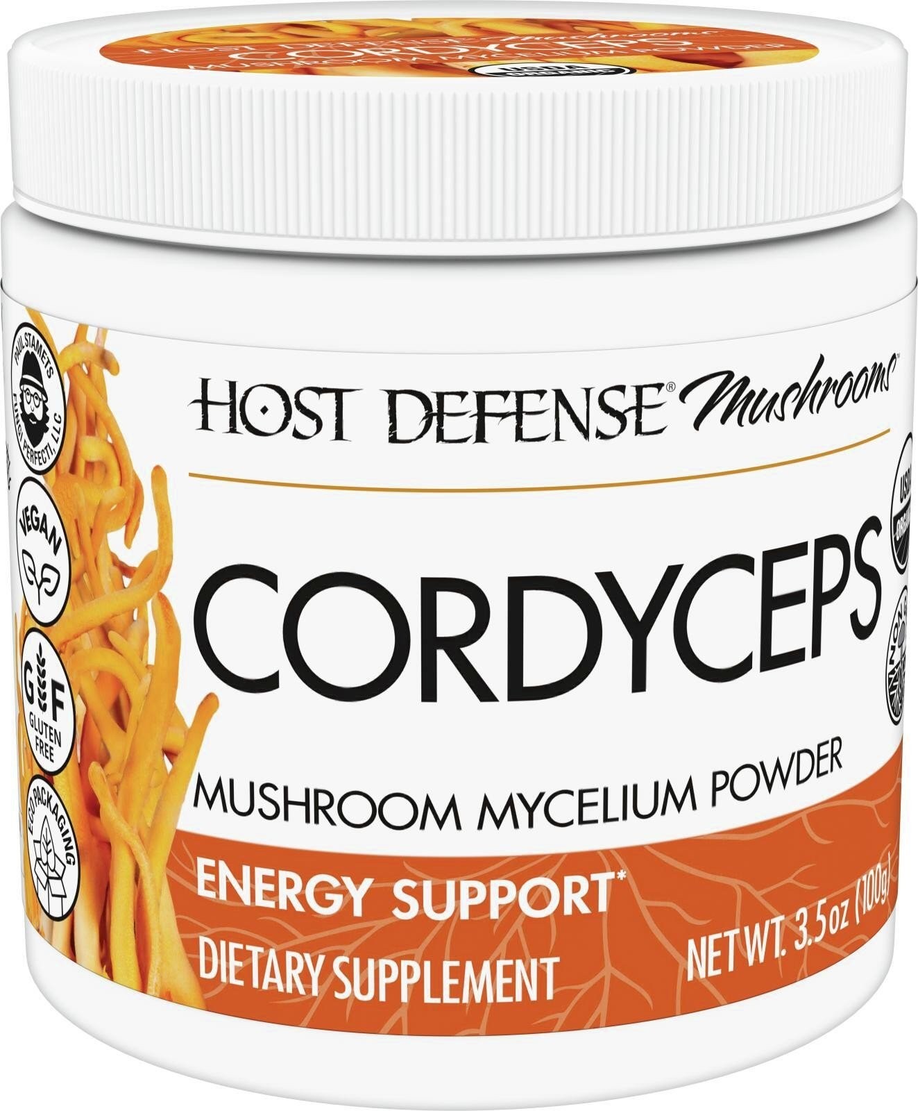 Fungi Perfecti/Host Defense Cordyceps 100 г (3,5 унции) в порошке
