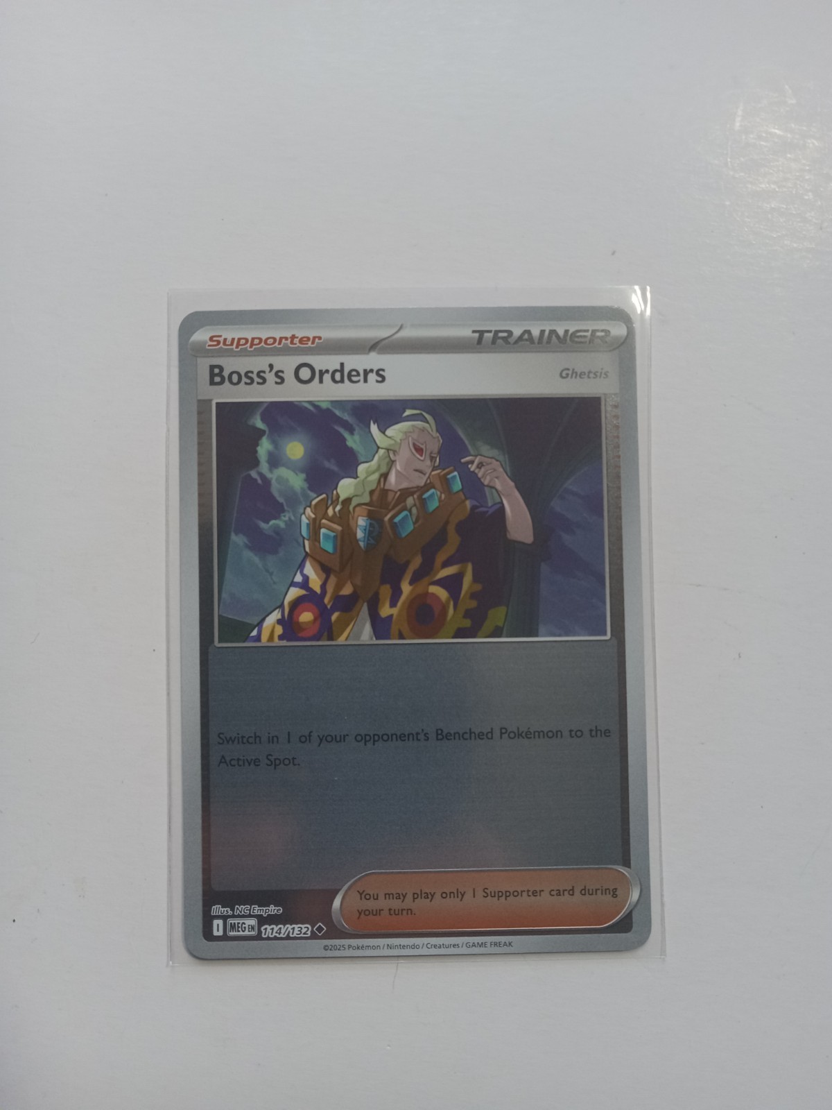 Boss's Orders 114/132 Mega Evolution Reverse Holo NM Card 