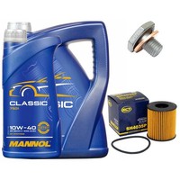 MotoröL Filter Set 10W-40 Api 6 Liter + Schraube FüR Citroen C5 Ii Iii Peugeot