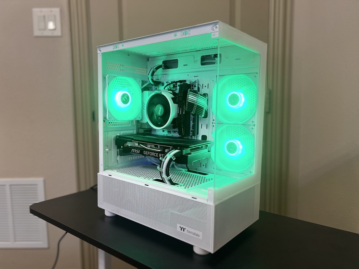 White 1080p Gaming PC | Ryzen 5 5500 | RTX 2070 Super | 16GB RAM