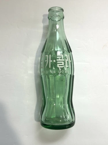 Vintage Korean Coca-Cola Bottle 190ml ACL Hangul Script Coke Glass Bottle