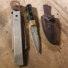 VINTAGE SCHRADE KNIFE HONE & CHIPAWAY CUTLERY FIXED BLADE KNIFE  W/ SHEATHS