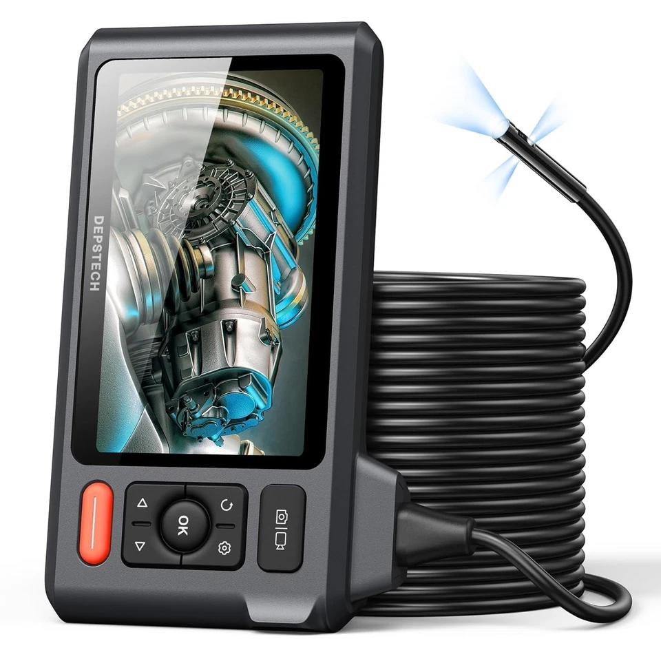 1080P Triple Lens Endoscope Camera, 50FT Cable, 5" Screen - Image 3 of 4