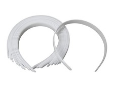 12 PCS 0.5 Inch Wide White Plain Plastic Headbands Bulk Hair Bands Accessories