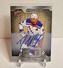 2023-24 UD Engrained White Birch Auto /35 RICK NASH New York Rangers #82