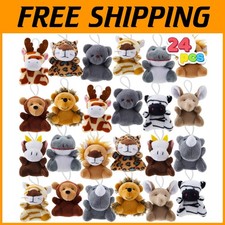 Mini Safari Animal Plush Toys 24-Pack