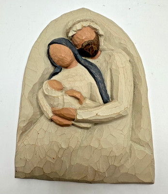 2002 Willow Tree Holy Family A Child is Born Susan Lordi Demdaco Nativity Plaque
