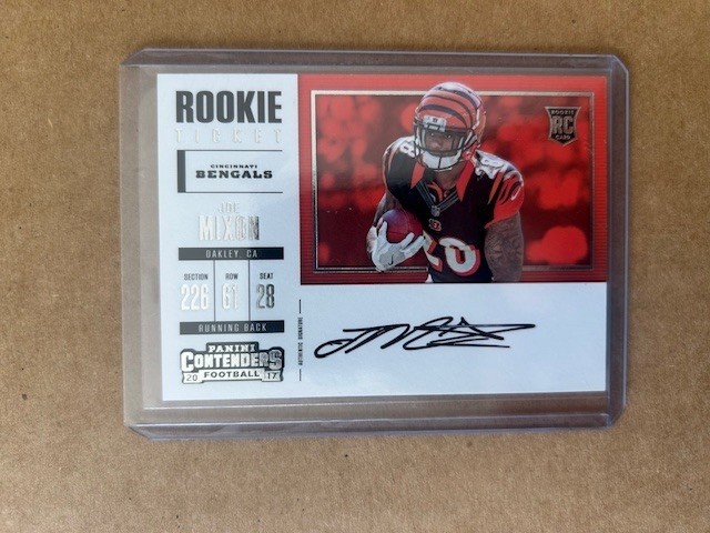 2017 Contenders Joe Mixon RC Rookie Ticket Auto #352