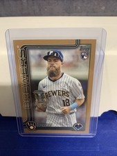 2025 Topps Update #US92 Drew Avans Gold #/2025 Milwaukee Brewers Rookie